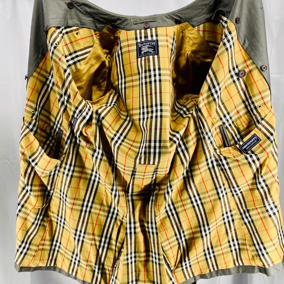 Burberry Double Breasted Grey Trench Coat 44Reg - Picture 6 of 8